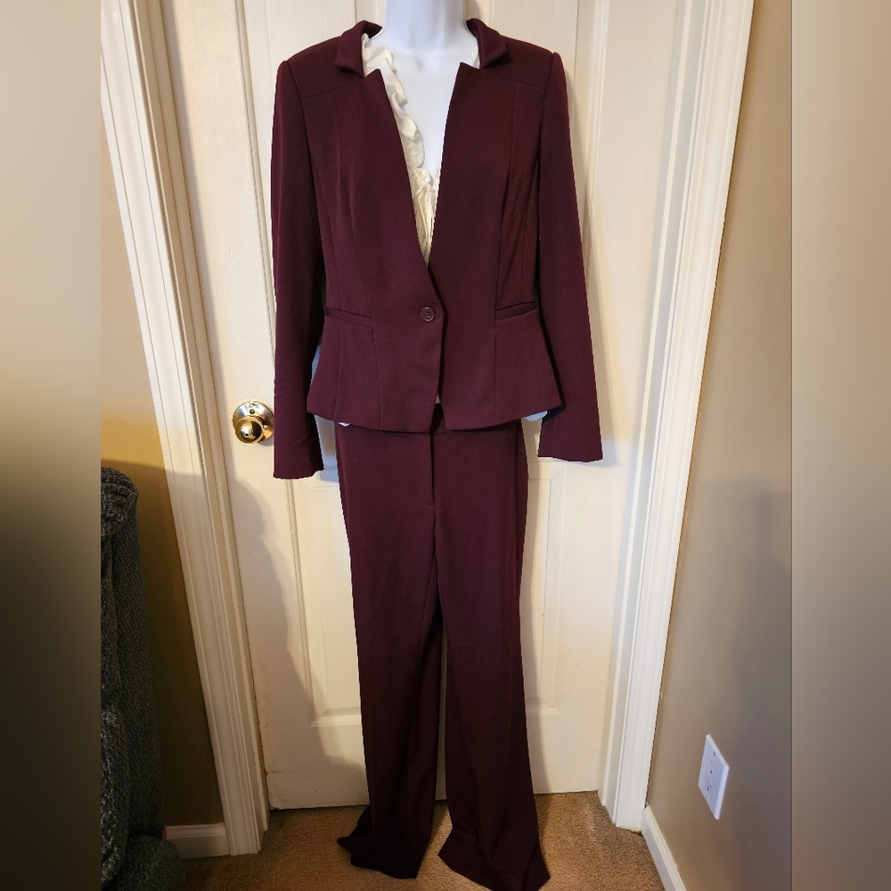 WHBM Women's Burgundy Pantsuit